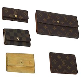 Louis Vuitton Portafoglio Monogram Epi 5 Set Giallo LV Auth am9787