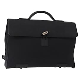 MONTBLANC Hand Bag Canvas Black Auth 151747 - Montblanc