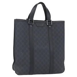 Gucci Borsa a mano GG Supreme in PVC nera 322072 Auth ep12169