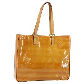 LOUIS VUITTON Borsa Tote Columbus Monogram Vernis Beige M91023 LV Auth th6462