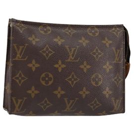 LOUIS VUITTON Monogram Poche Toilette 19 Pouch M47544 LV Auth 152251