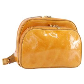 LOUIS VUITTON Sac à dos Vernis Marley Rose Marshmallow M91039 LV Auth bs30903