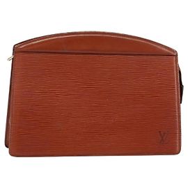 LOUIS VUITTON Neceser Crete Epi Marrón M48403 LV Auth ep11597