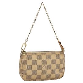 LOUIS VUITTON Damier Azur Mini Pochette Accessoires Pouch N63005 LV Auth 150585