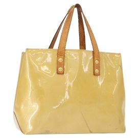 LOUIS VUITTON Borsa a Mano Monogram Vernis Reade PM Beige M91334 LV Auth 148128
