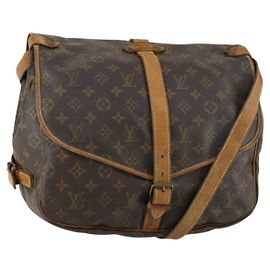 LOUIS VUITTON Borsa a Spalla Monogram Saumur 35 M42254 LV Auth bs31304