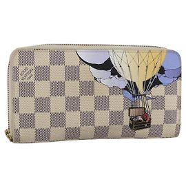 Portafoglio Zippy Illustre Damier Azur LOUIS VUITTON N63006 Auth LV 154213
