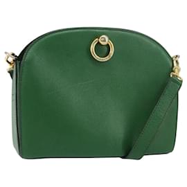 Céline Borsa a Spalla CELINE in Pelle Verde Oro Auth 156882