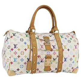 LOUIS VUITTON Borsa Keepall 45 Monogram Multicolore Bianca M92641 LV Auth BA8992SAV