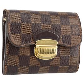 LOUIS VUITTON Cartera Joy Bifold Damier Ebene N60034 LV Auth bs31248