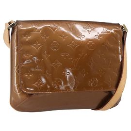 LOUIS VUITTON Borsa Thompson Street Monogram Vernis Bronzo M91124 LV Auth ep12004