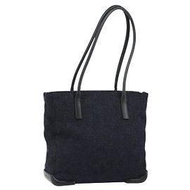 PRADA Tote Bag aus Wolle Grau Auth ep11742