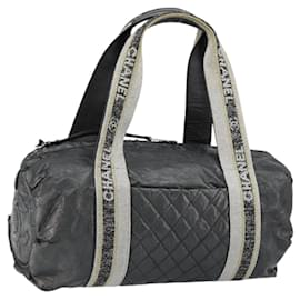 CHANEL Borsa Sportiva in PVC Grigio Argento CC Auth hk3194