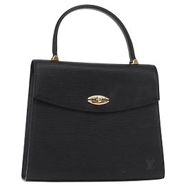 LOUIS VUITTON Borsa a Mano Epi Malesherbes Nera M52372 LV Auth ka424