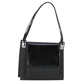 Borsa a Spalla GG in Tela Gucci Nylon Nera Argento 001 3132 Auth 154414