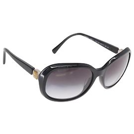 Gafas de sol CHANEL de plástico Negro CC Auth ka958
