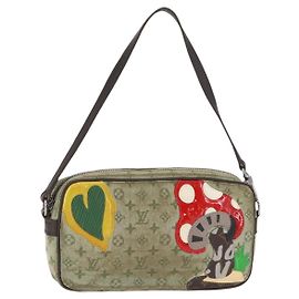 LOUIS VUITTON Mini Tale de Fe Pochette Accessoire Pouch Khaki M92274 Auth bs32023