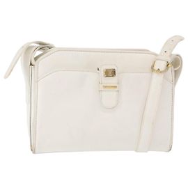 Céline Borsa a Spalla CELINE in Pelle Bianco Oro Auth 151815