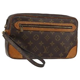 LOUIS VUITTON Clutch Marly Dragonne GM Monogram M51825 LV Auth BA8115