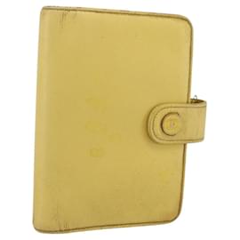 Copertura del Pianificatore Giornaliero CHANEL in Pelle Caviar Oro Giallo CC Auth bs31454