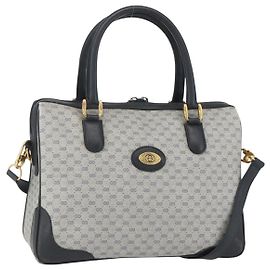 Gucci Borsa a mano Micro GG Supreme in PVC Navy Gold 002 58 0033 Auth 151506