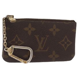 LOUIS VUITTON Monograma Pochette Cles Monedero M60033 LV Auth 154883