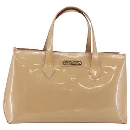 LOUIS VUITTON Borsa a Mano Vernis Wilshire PM Rose Flow Lantern M91642 Auth ep11166