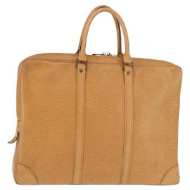 LOUIS VUITTON Epi Porte Documents Voyage Business Bag Beige M54476 Auth th6381