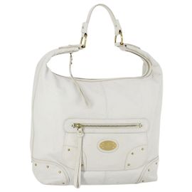 BALLY Borsa a Spalla in Pelle Bianca Auth mr1501