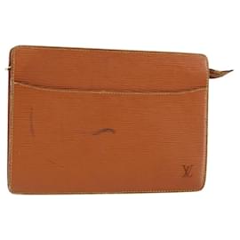 LOUIS VUITTON Pochette Uomo Epi Borsa Clutch Marrone M52528 LV Auth th6427