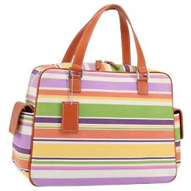 Borsa a mano Burberry Blue Label in tela multicolore argento autentica 155294