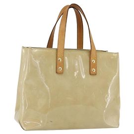 LOUIS VUITTON Borsa a Mano Monogram Vernis Reade PM Noisette M91334 LV Auth ti3494