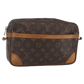 LOUIS VUITTON Monogram Compiegne 28 Clutch Bag M51845 LV Auth 157660