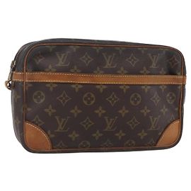 LOUIS VUITTON Monogram Compiegne 28 Clutch Bag M51845 LV Auth 154779