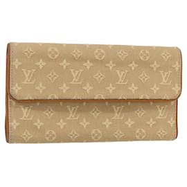 LOUIS VUITTON Monogram Mini Lin Porte Tresor Geldbörse Beige M92444 LV Auth bs31259 - Louis Vuitton