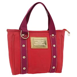 LOUIS VUITTON Antigua Kava PM Borsa Tote Canvas Rossa M40037 LV Auth ka001