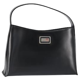 Borsa a mano in pelle nera e argento autentica BA7572 di BURBERRY