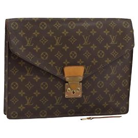 LOUIS VUITTON Monogram Porta Documenti Senatur Briefcase M53335 LV Auth bs30830
