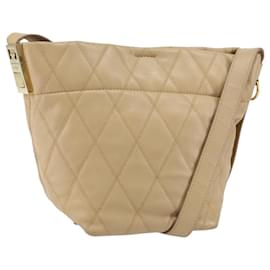 Bolsa de Ombro GIVENCHY em Couro Bege Dourado Auth 149731 - Givenchy