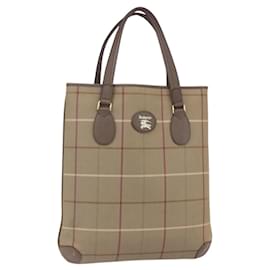 Autre Marque Borsa Tote Nova Check in tela beige e oro Auth mr1554 di Burberrys