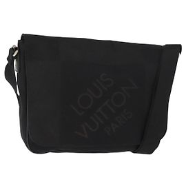 LOUIS VUITTON Borsa a Spalla Petite Message Damier Geant Nera M93618 Auth 152117