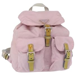 PRADA Rucksack aus Nylon in Pink Silber Auth 153366 - Prada