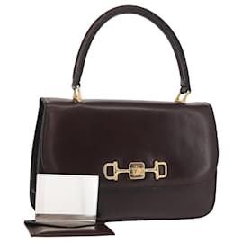 Borsa a mano CELINE in pelle marrone dorato Auth fm4934 - Céline