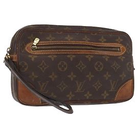 LOUIS VUITTON Clutch Marly Dragonne GM Monogram M51825 LV Auth BA8303