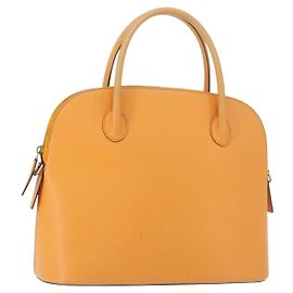 Céline Borsa a mano CELINE in pelle giallo oro Auth gh1094