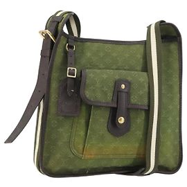 LOUIS VUITTON Monogram Mini Besace Mary Kate Bag TST Khaki M92322 LV Auth BA8594