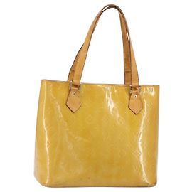 LOUIS VUITTON Handtasche Houston Monogram Vernis Beige M91004 LV Auth bs31721