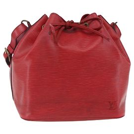 LOUIS VUITTON Borsa a Spalla Petit Noé Epi Rossa M44107 LV Auth BA6525