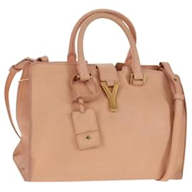 SAINT LAURENT Petit Kabas Borsa a Mano in Pelle 2in1 Rosa Oro Auth bs31628 - Saint Laurent