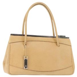 Borsa a mano GUCCI in pelle beige argento autentica ep12377